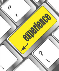 Poster - experience word on computer keyboard key