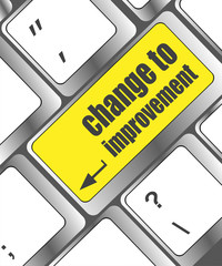 Leinwandbilder - improve or improvement business concept with key on keyboard