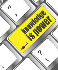 Poster - knowledge is power button on computer keyboard key