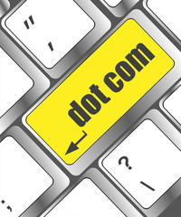Poster - dot com button on computer keyboard key
