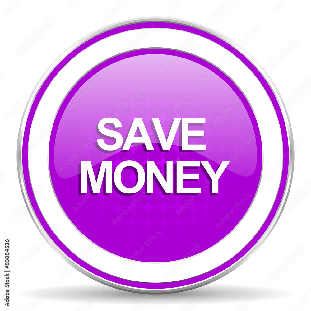 save money violet icon