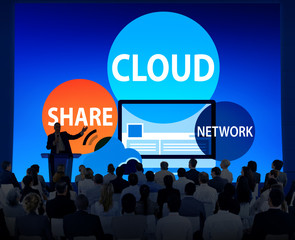 Poster - Cloud Computing Database Transfer Internet Technology Concept