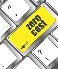 Poster - zero cost button on computer keyboard key