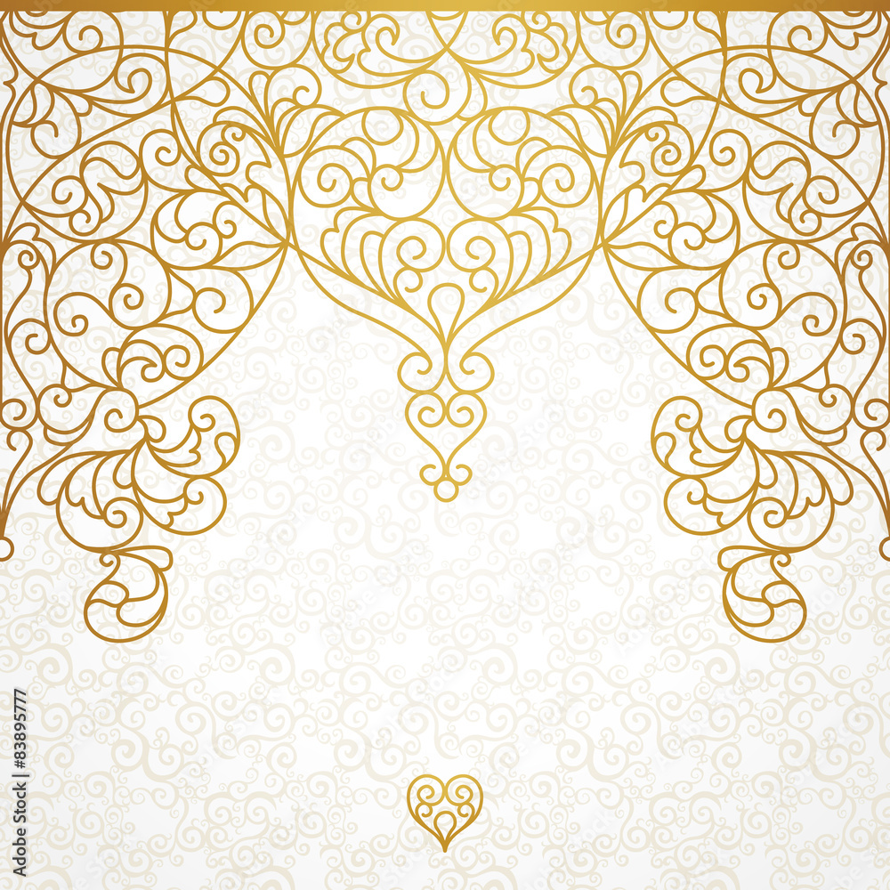 Vector ornate seamless border in Eastern style. Stock Vector | Adobe Stock