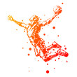 illustration of abstract basketball player in jump