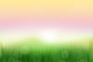 Fototapete - Blur soft abstract background,nature theme,sunset time