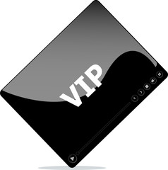Poster - Video movie media player with vip word on it