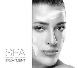 Wall Mural - spa treatment and beauty concept. template design