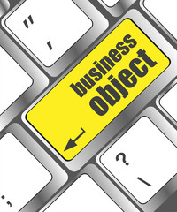 Poster - business object - social concepts on computer keyboard