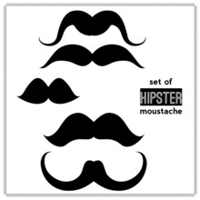 Vector Set Of Hipster Mustache