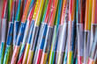 Brightly coloured sticks of rock