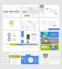 Naklejka na meble website template elements for business with  icons and banners