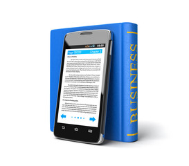 Poster - Touchscreen smartphone and Business Books 