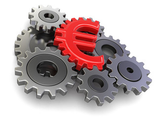 Poster - Cogwheel euro (clipping path included)