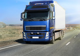 Fototapeta  - truck on country highway