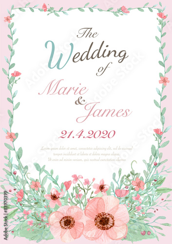 Flower Invitation Card
