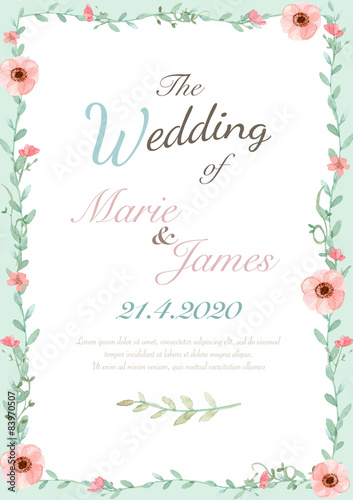Flower Invitation Card