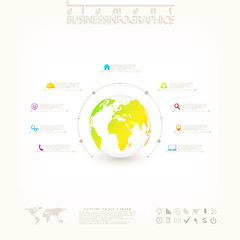 Poster - Modern 3d infographic design with place for your text , workflow