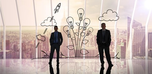 Poster - Composite image of businessman standing