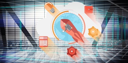 Poster - Composite image of start up business graphic
