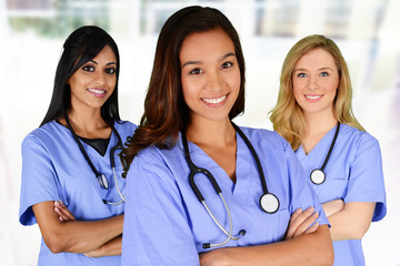 Canvas Print - Group Of Nurses