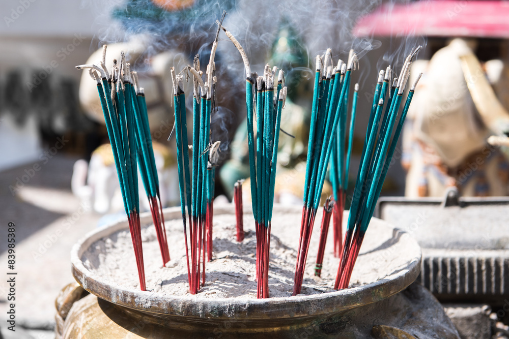 Green joss stick for pray