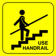 Use Handrail sign, vector