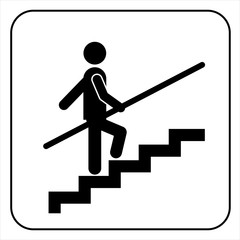 Use Handrail sign, vector