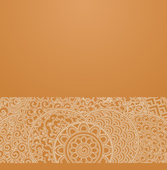 Wall Mural - Orange circles japanese ornament