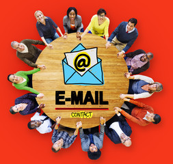 Sticker - Email Correspondance Online Messaging Technologgy Concept