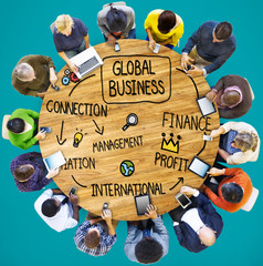 Wall Mural - Global Business International Management Corporate Concept