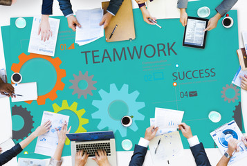 Poster - Teamwork Team Collaboration Connection Togetherness Concept