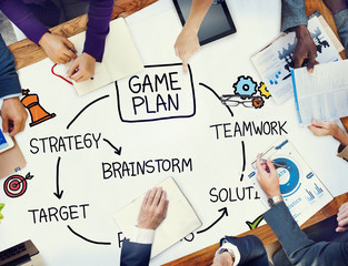 Sticker - Game Plan Strategy Planning Tactic Target Concept