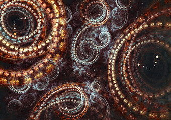 Sticker - Abstract steampunk cogwheel background