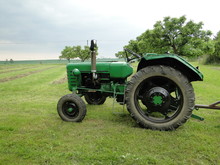 An Old Green Tractor