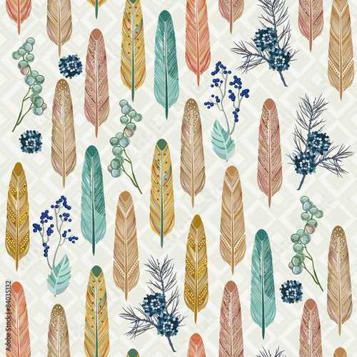 seamless-pattern-with-feathers-with-american-folk-style