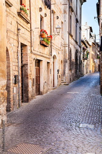 Naklejka - mata magnetyczna na lodówkę The streets of the old Italian city of Orvieto