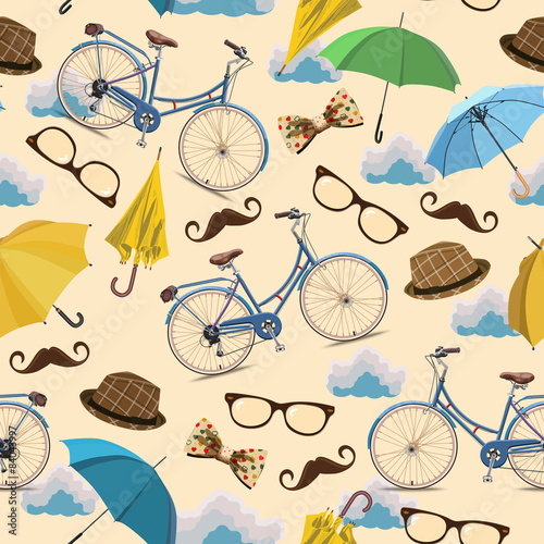 Cotton fabric Seamless autumn pattern