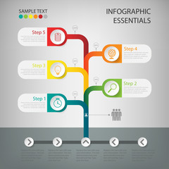 Business tree timeline infographics.Vector illustration.