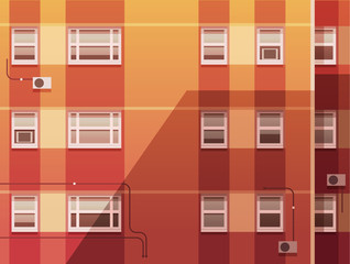 Fototapete - Wall of the building. Vector illustration.