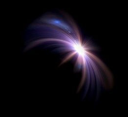 Wall Mural - purple star ring flare expose