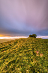 Wall Mural - Sunset in the top of the mountain