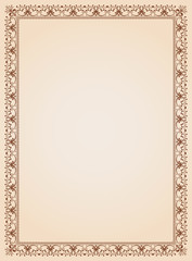 Canvas Print - decorative border frame certificate template 4 vector
