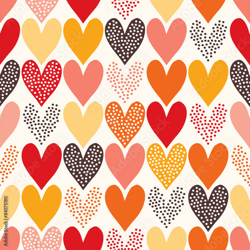 Cotton fabric seamless heart textured pattern