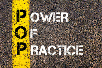 Wall Mural - Business Acronym POP as POWER OF PRACTICE