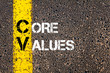 Business Acronym CV as CORE VALUES