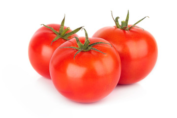 fresh tomato isolated on white background