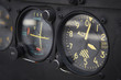 Dashboard altimeter detail of an airplane