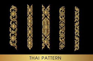 Thai art pattern vector