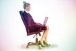 © WavebreakmediaMicro - Composite image of businesswoman sitting on swivel chair